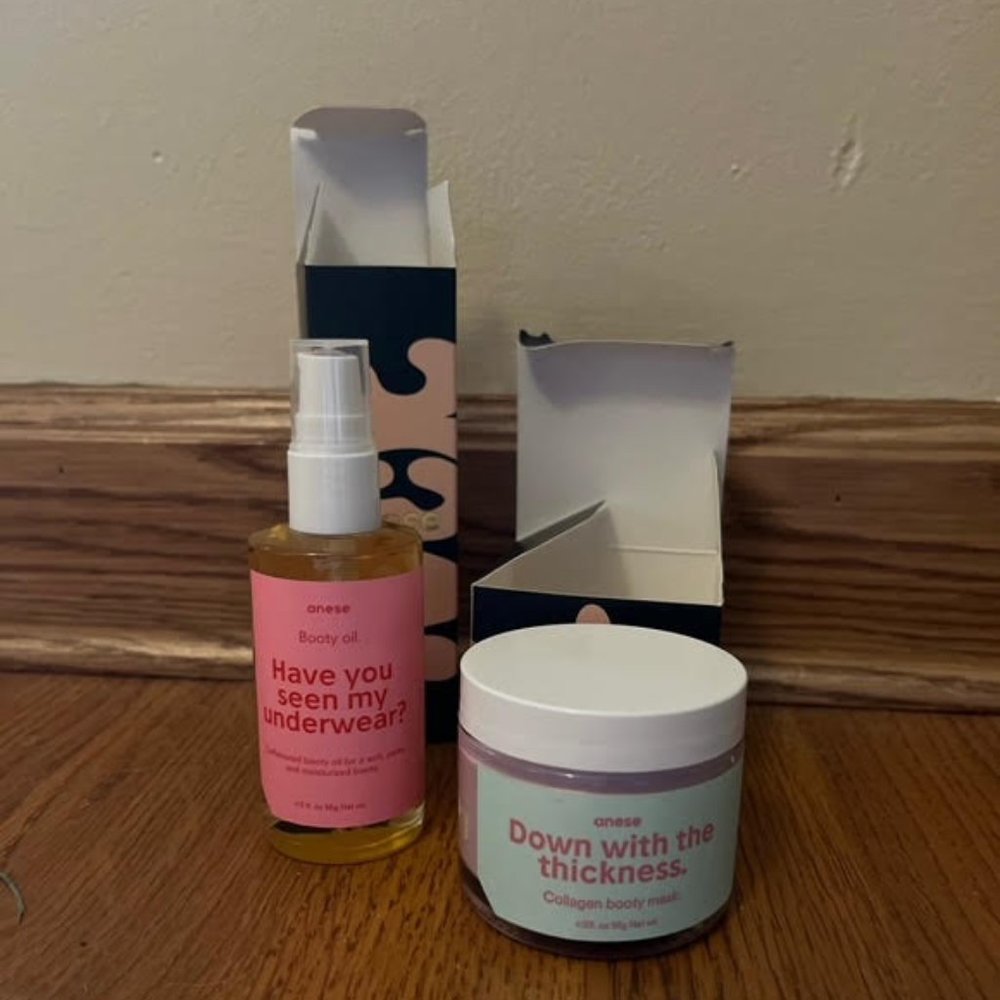 Anese booty oil and collagen mask